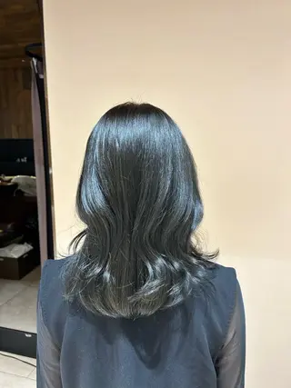 セミロング 韓国ヘア/顔周り ヘアセット/加藤優里のヘアスタイル