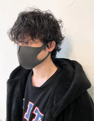 パーマ メンズ 樋野 亮のヘアスタイル