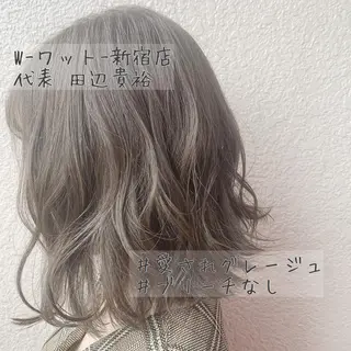 ミディアム カラー パーマ ヘアアレンジ メンズ キッズ ネイル マツエク・マツパ 🫧代表/新宿駅近/ 限定価格🫧田辺貴裕のヘアスタイル