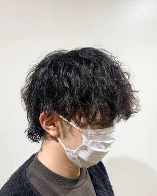 ショート パーマ 園田 将士のヘアスタイル