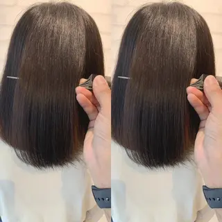 ミディアム 髪質改善 上品艶感カラーのヘアスタイル