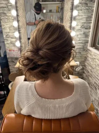 セミロング ヘアアレンジ hair make  Lucciのヘアスタイル