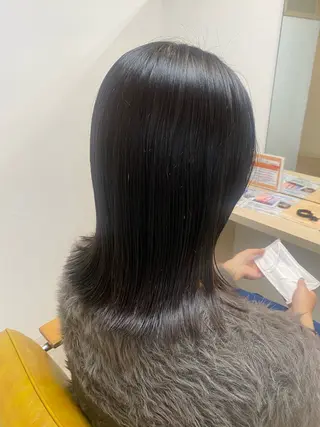 ミディアム 顔まわりカット/金山 /大園芽依のヘアスタイル