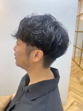 ショート パーマ メンズ 日高伸太朗 [tocca船橋]のヘアスタイル