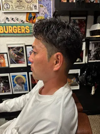 ショート パーマ メンズ CribHoodbarbershop所属・白井 昇太のヘアスタイル