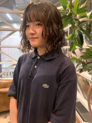 ショート パーマ 庄司 朱里のヘアスタイル