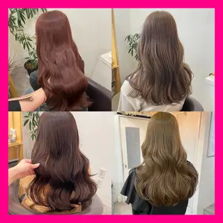 セミロング LENA/原宿/ブリ ーチなしWカラー🌼のヘアスタイル