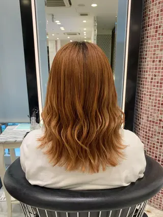 ミディアム GO TODAY シェアサロン 銀座Arc店所属・デジタルパーマ🫧 韓国風ヘア🫧サクラのヘアスタイル