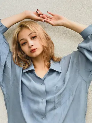 ミディアム カラー ✨ハイライトの達人 ボブ/ショート/雪下のヘアスタイル