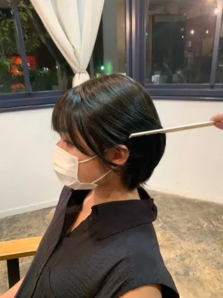 ショート カラー 似合わせカット ケアパーマ喜来雅由のヘアスタイル