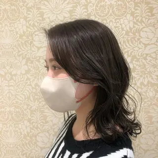 セミロング カラー 🐠寒色系×パーマ 櫻井　麿偉🐏のヘアスタイル