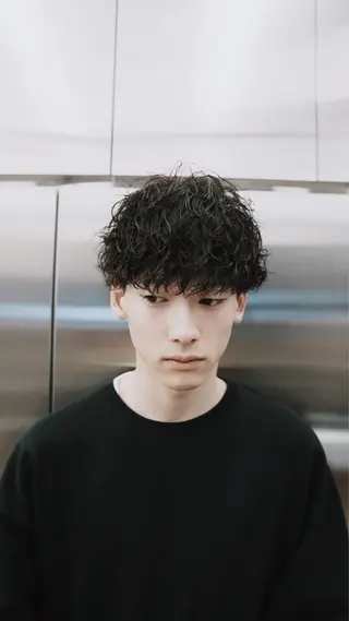 ショート パーマ メンズ fifth銀座店 窪田潤平のヘアスタイル