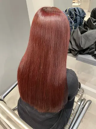 ロング カラー エマ ピボット 中川店所属・富原崇太/切りっぱな しボブ/透明感カラーのヘアスタイル