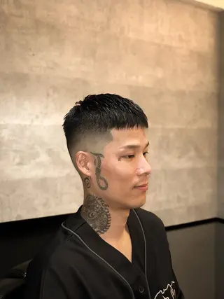 ショート パーマ メンズ キッズ grow hair works tokyo所属・葛西/barber/ 相山琉磨のヘアスタイル