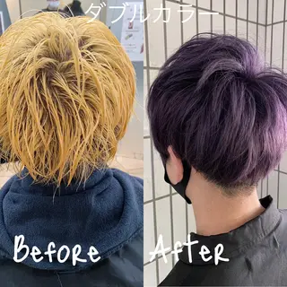 カラー メンズ ハットリ /北習志野のヘアスタイル