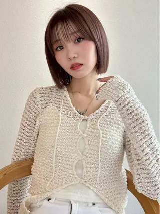 ショート カラー 髪質改善 顔まわり 🌿柏崎颯刀のヘアスタイル