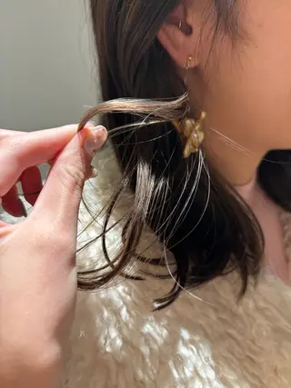 セミロング カラー やまもと さえのヘアスタイル