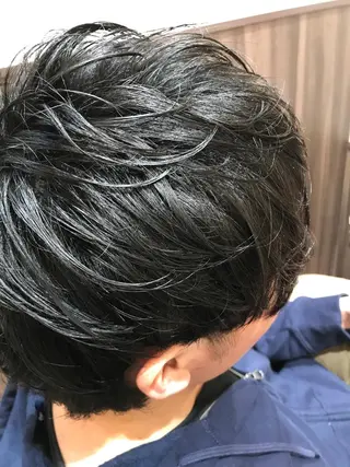 ショート メンズ IwAsh中山所属・✂︎中山ブリーチ・ パーマ✂︎露木智也のヘアスタイル