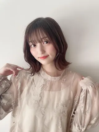 ミディアム カラー なりたいが叶う ながしまじゅんきのヘアスタイル