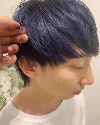 ショート カラー メンズ VEGA天神 ブリーチのヘアスタイル