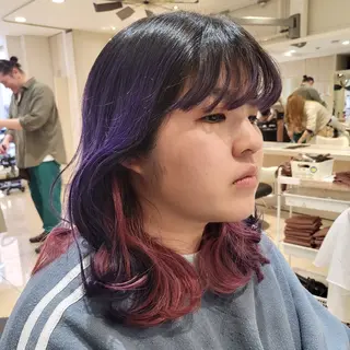 ミディアム 社内カット講師・店長 菅原賢一のヘアスタイル