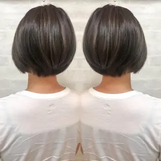 ショート 似合わせ/透明感カラ ー/QUATRO谷口のヘアスタイル