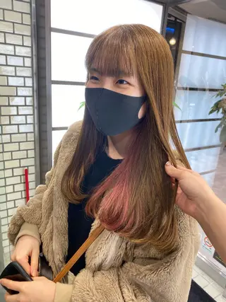 ロング カラー 韓国風デザイン 💐MIZUKI💐のヘアスタイル