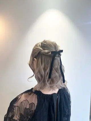 ミディアム 塩川ももこ/ 縮毛矯正/ヘアセットのヘアスタイル