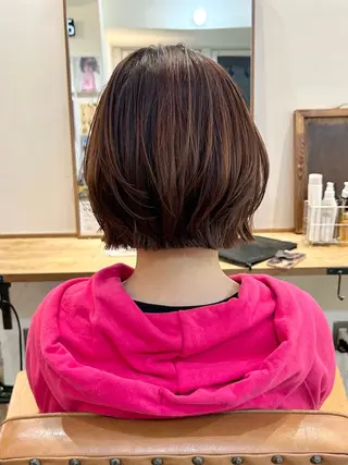 ショート 梅田/透明感カラー ボブレイヤーきょうかのヘアスタイル