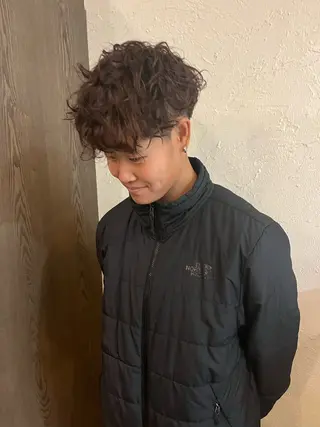 ショート パーマ メンズ そね こまちのヘアスタイル