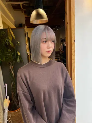 ミディアム カラー nishido ハイライト/メンズのヘアスタイル