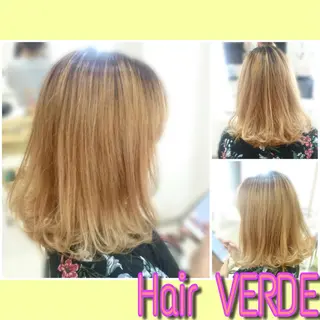 セミロング ヘアアレンジ Hair VERDEのヘアスタイル