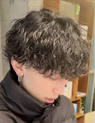 パーマ メンズ 馬場 斗生のヘアスタイル