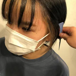 ショート カラー ムトウセイマ/艶髪 /艶ケアWブリーチのヘアスタイル