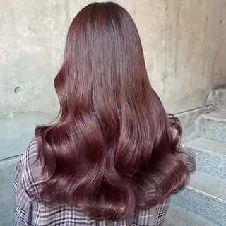 セミロング カラー 大人っぽ♡上品な暖色 ♡ブリーチなし♡のヘアスタイル