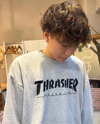 カラー パーマ メンズ パーマ mamiのヘアスタイル