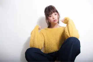 ミディアム カラー ヘアアレンジ RESBORN所属・長岡 大偉のヘアスタイル