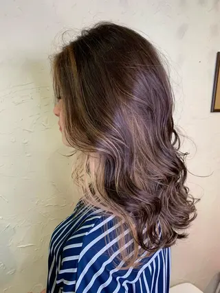 ロング カラー 深沢 秀のヘアスタイル