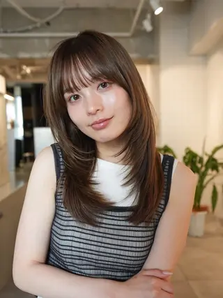 ロング rino カットモデル/名古屋のヘアスタイル