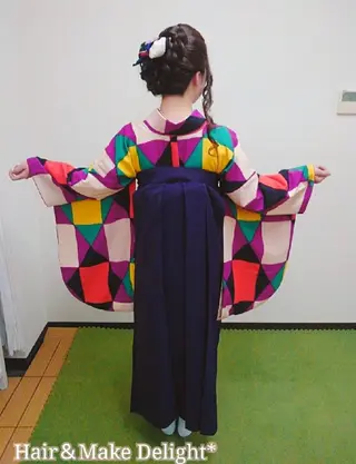 ミディアム ヘアアレンジ Hair&Make  Delight*のヘアスタイル