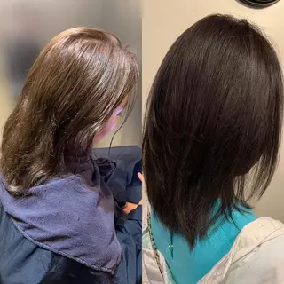 ミディアム カラー 亀田 泰生のヘアスタイル