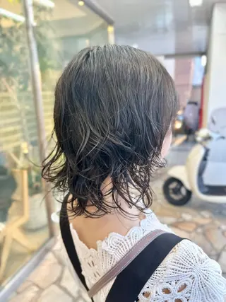 ショート パーマ Ash瀬谷 長嶋零のヘアスタイル