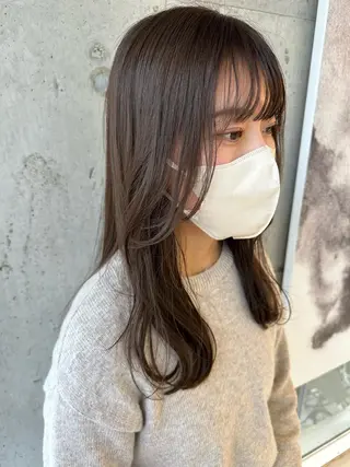 セミロング 園田あずさ/髪質改善 /透明感カラーのヘアスタイル