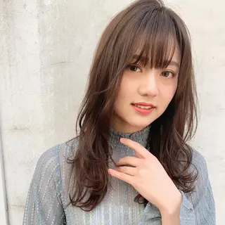 セミロング 髪質改善カラー☆ ヘアアレンジmiyuのヘアスタイル