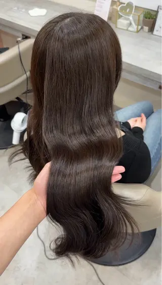 ロング カラー ヘアアレンジ 透明感カラー ももかのヘアスタイル