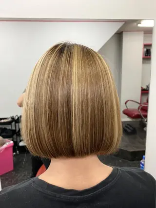 ミディアム カラー ヘアアレンジ メンズ キッズ ネイル マツエク・マツパ ブリーチ特化型✂️ ハイトーンカラー👨のヘアスタイル