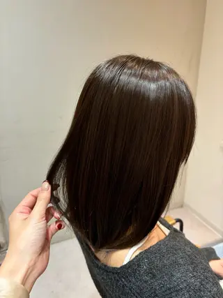 ミディアム カラー 江副 朱星のヘアスタイル