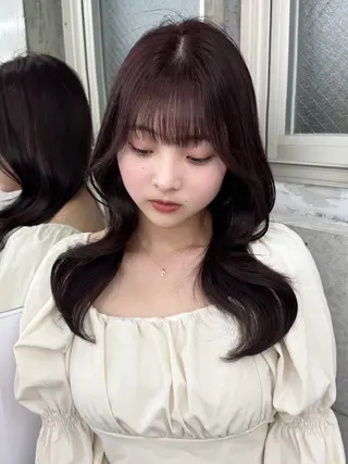 カラー Kana/韓国ヘア /暖色カラー🍒のヘアスタイル