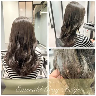 セミロング カラー レイヤー/髪質改善/ 美髪矯正/手塚凌のヘアスタイル
