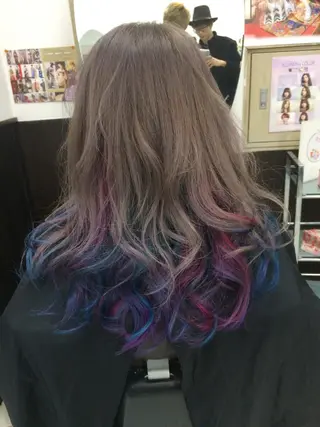 ロング カラー ハイトーンArphy 安蒜佑太のヘアスタイル